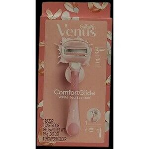 Gillette Venus Comfortglide Freesia Women's 3-Blade Razor White Tea Scented NeW